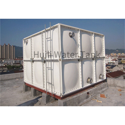 Drinking Water FRP / GRP Panel Section Water Tank For Rainwater Storage / Fire Fighting